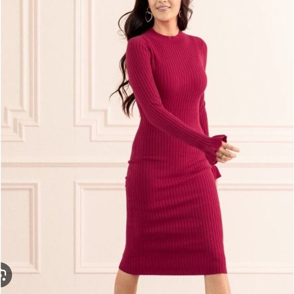 Rachel Parcell Ribbed Sweater Dress - Picture 1 of 10